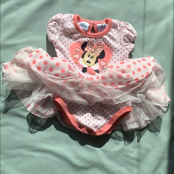Disney Minnie onesie tutu and bib - Picture 6 of 7